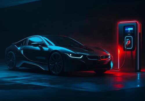 an-electric-vehicle-charges-showcasing-modern-eco-friendly-technology-free-photo